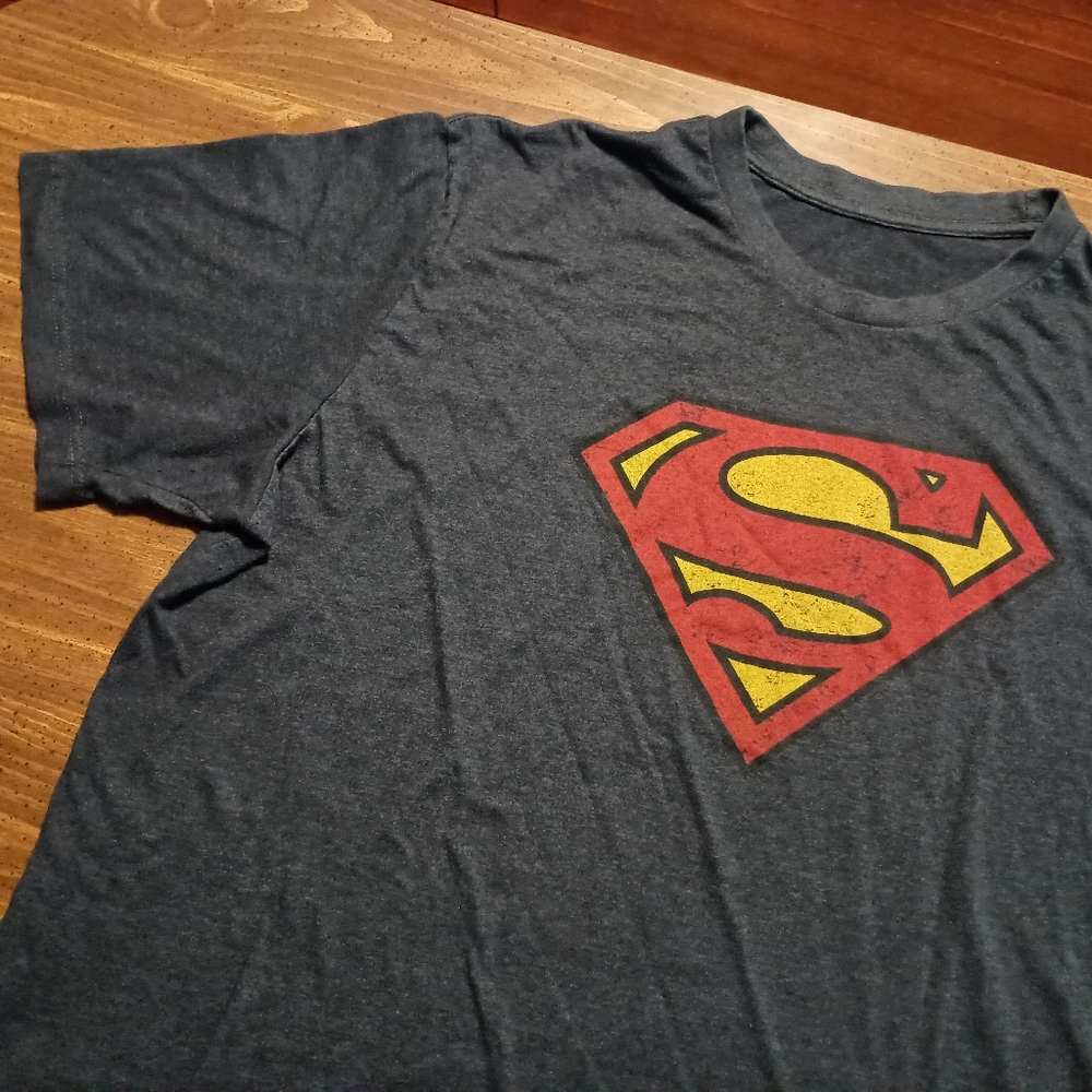 SUPERMAN LOGO T-SHIRT - 3XL // Comic Book Movie Superhero Tee Shirt Retro